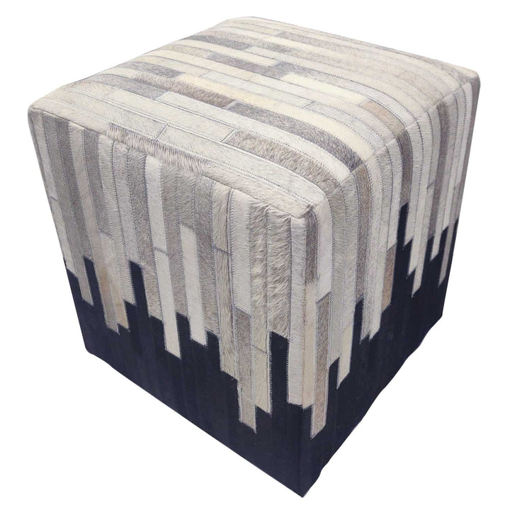 Sgabello in pelliccia patchwork Sunil