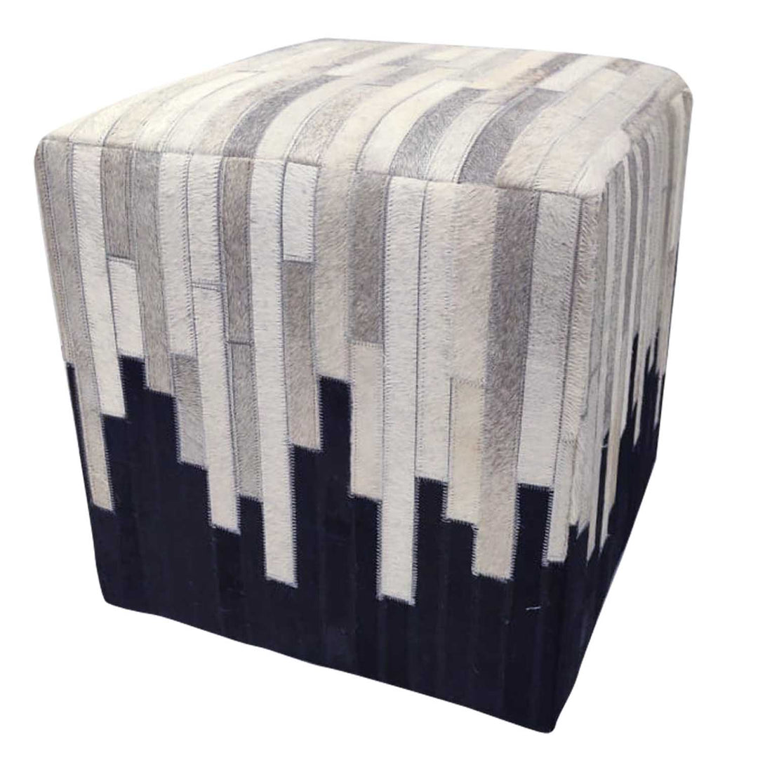 Sgabello in pelliccia patchwork Sunil