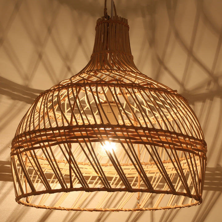 Lampada a sospensione in rattan Ava
