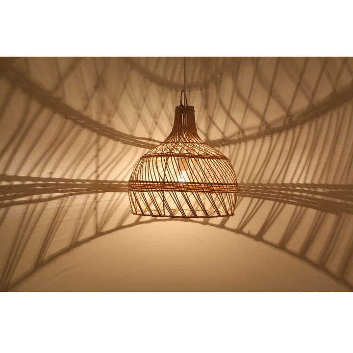 Lampada a sospensione in rattan Ava
