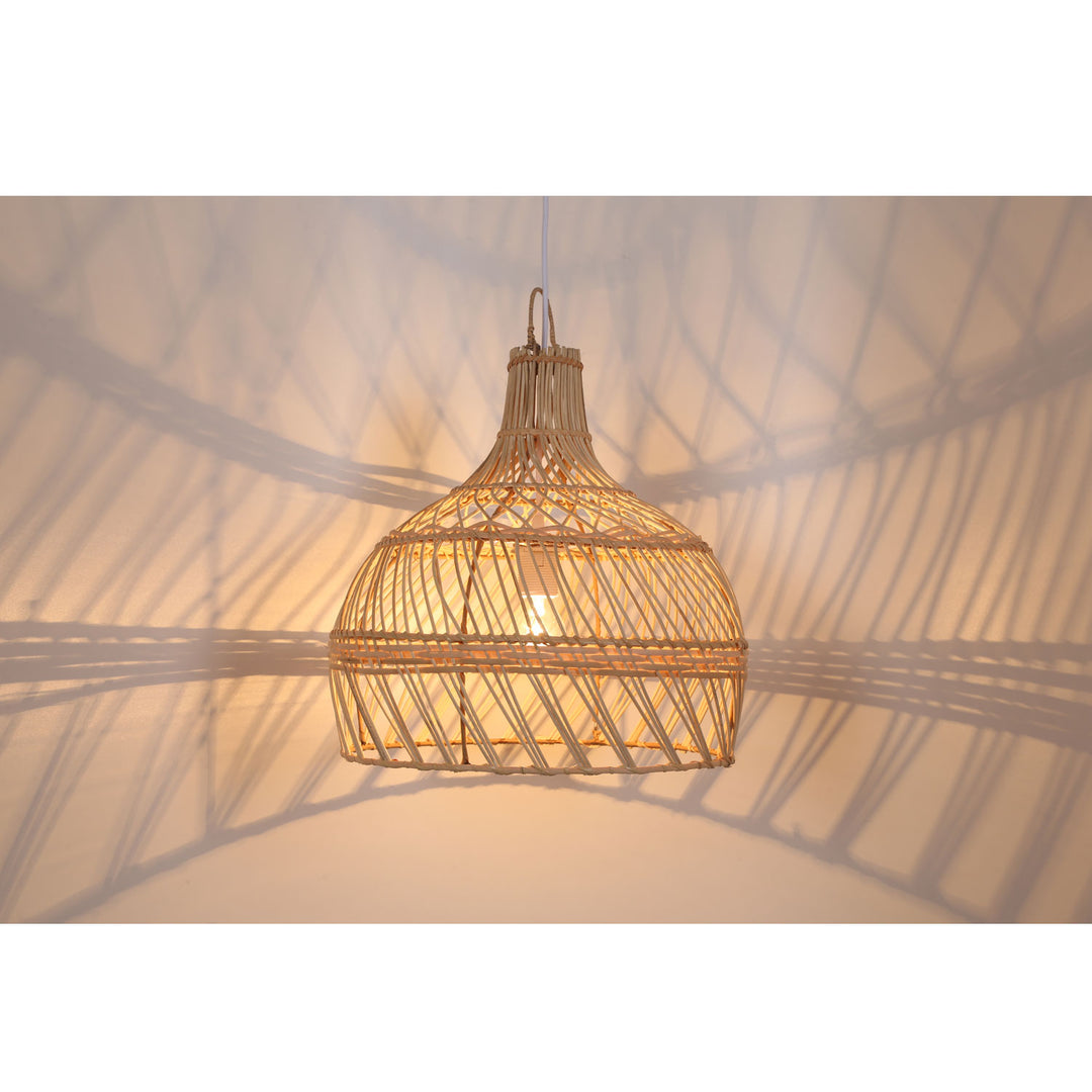 Lampada a sospensione in rattan Ava