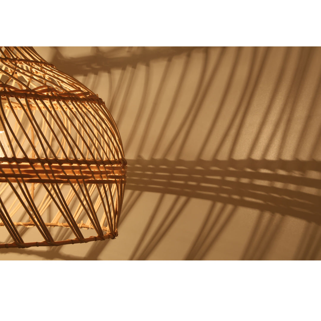 Lampada a sospensione in rattan Ava