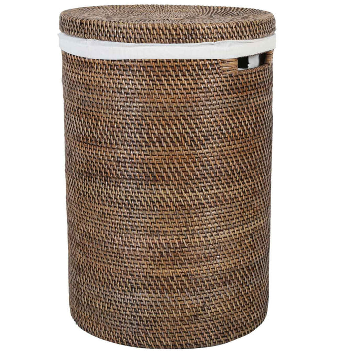 Cesto portabiancheria in rattan Cleo Brown
