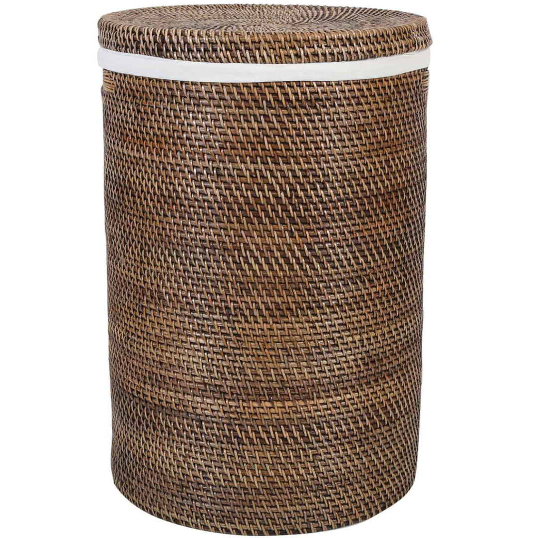 Cesto portabiancheria in rattan Cleo Brown