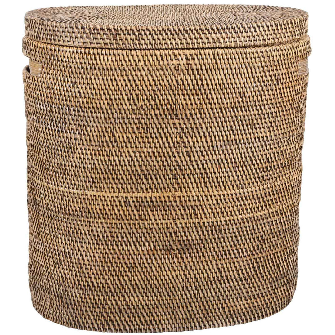 Portabiancheria in rattan Ela con coperchio