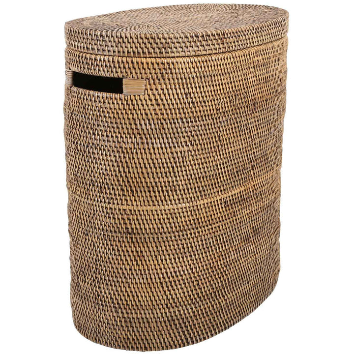 Portabiancheria in rattan Ela con coperchio