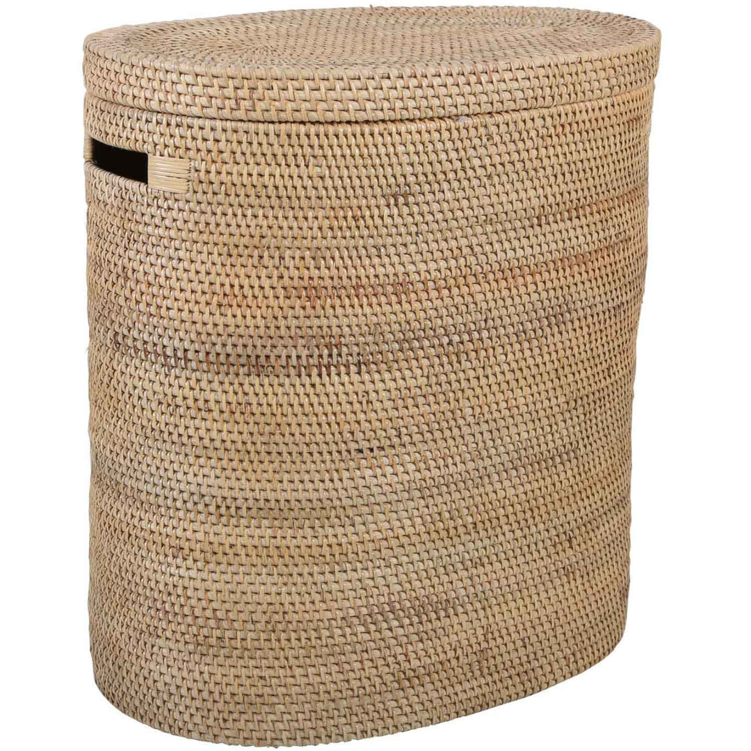 Portabiancheria in rattan Ela con coperchio