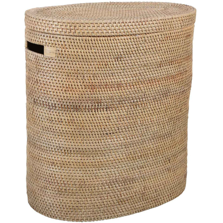 Portabiancheria in rattan Ela con coperchio