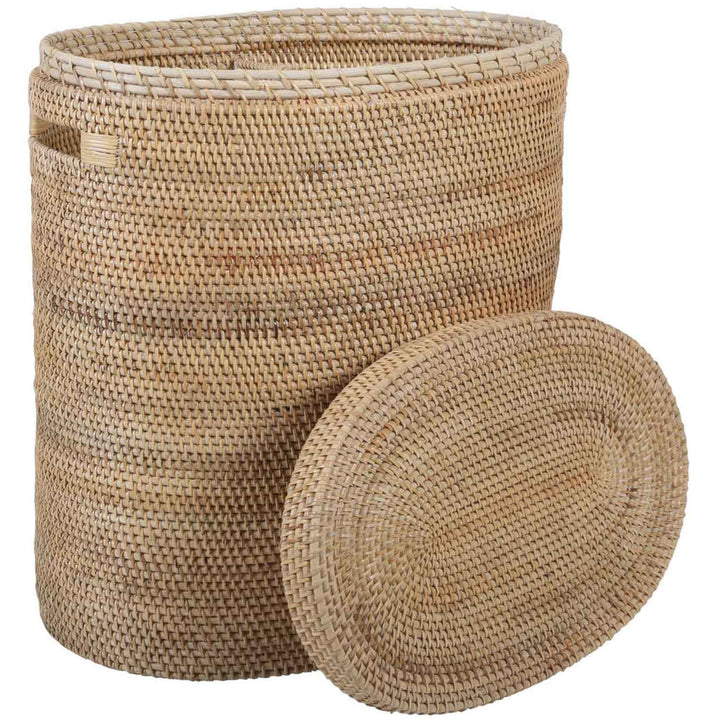 Portabiancheria in rattan Ela con coperchio