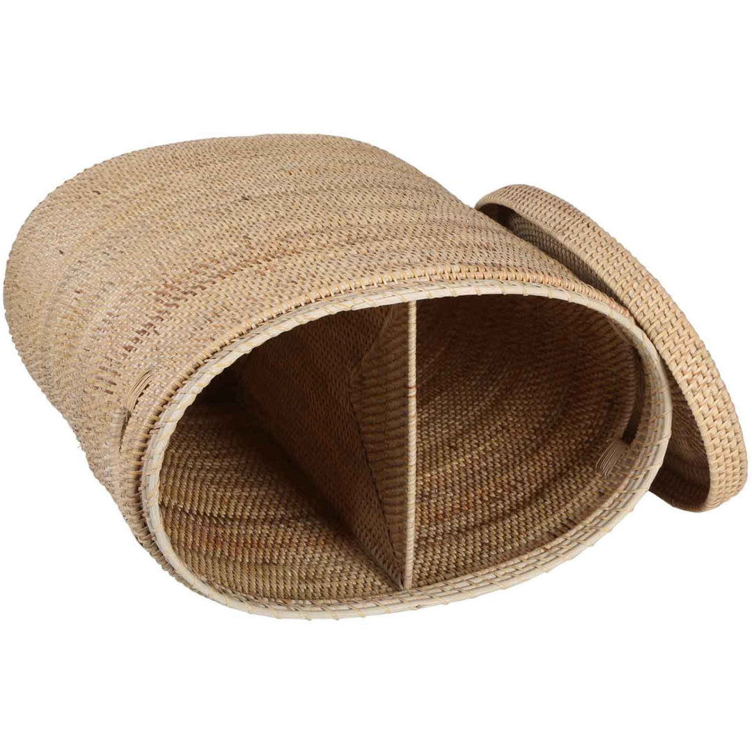 Portabiancheria in rattan Ela con coperchio