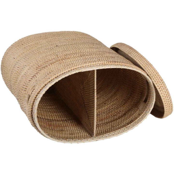 Portabiancheria in rattan Ela con coperchio