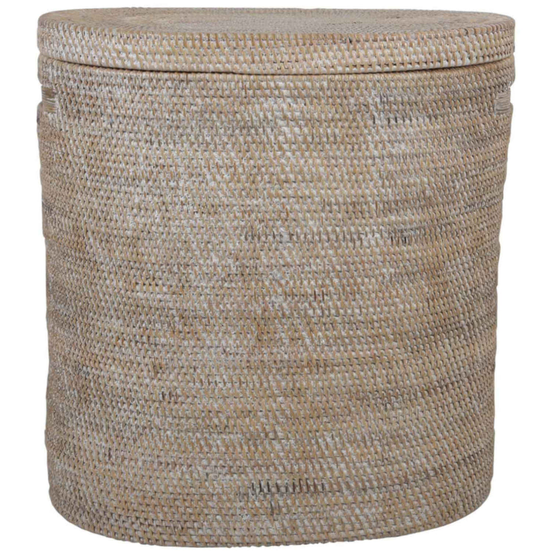 Portabiancheria in rattan Ela con coperchio