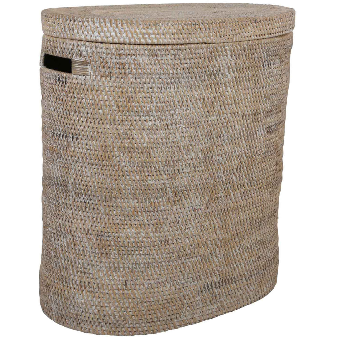 Portabiancheria in rattan Ela con coperchio