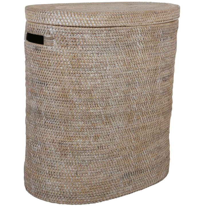 Portabiancheria in rattan Ela con coperchio
