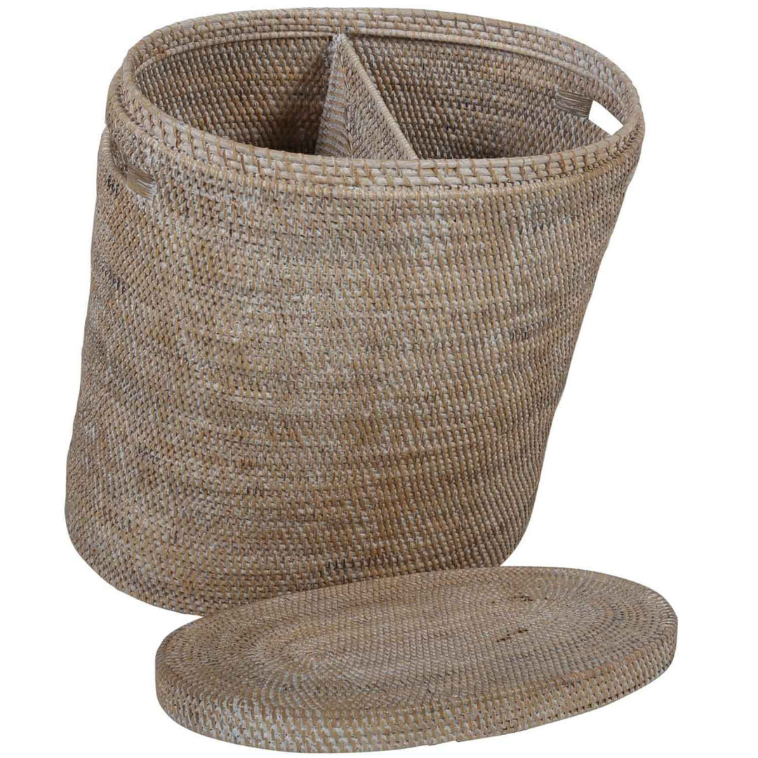 Portabiancheria in rattan Ela con coperchio