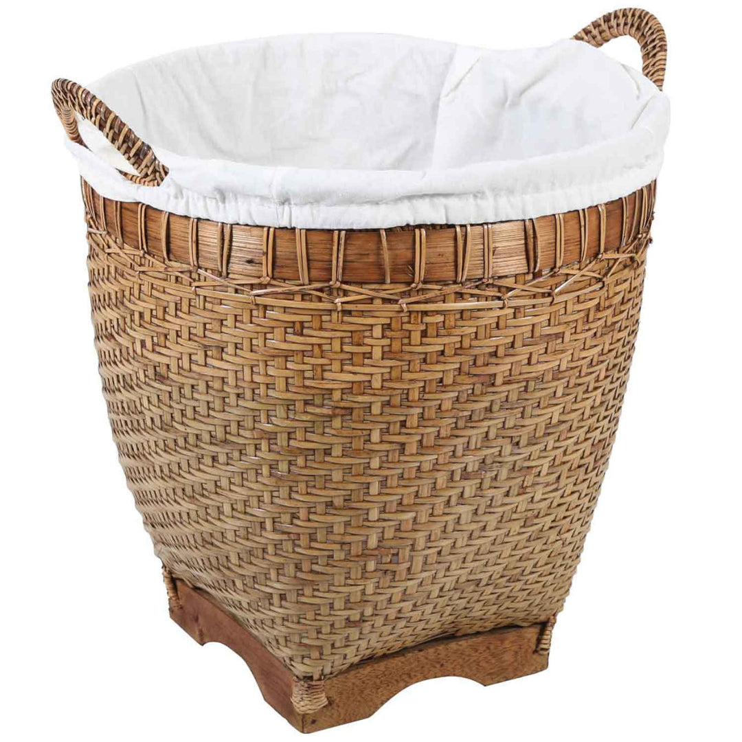 Portabiancheria Lea in rattan con manico