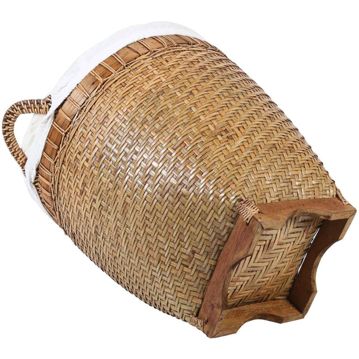 Portabiancheria Lea in rattan con manico
