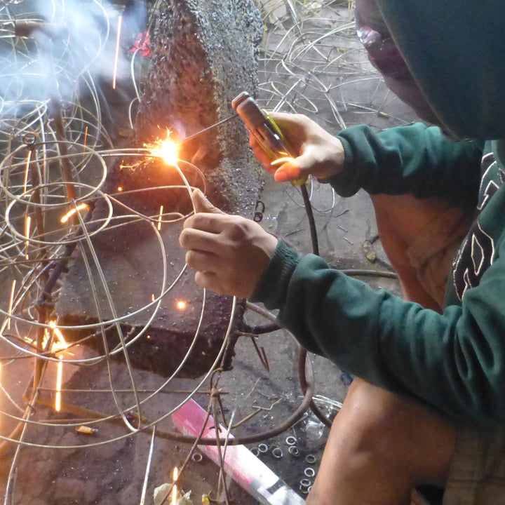 Lampada a sospensione in rattan Ava