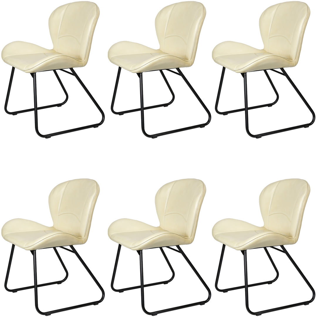 Sedia in pelle beige