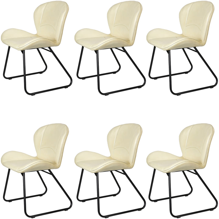 Sedia in pelle beige