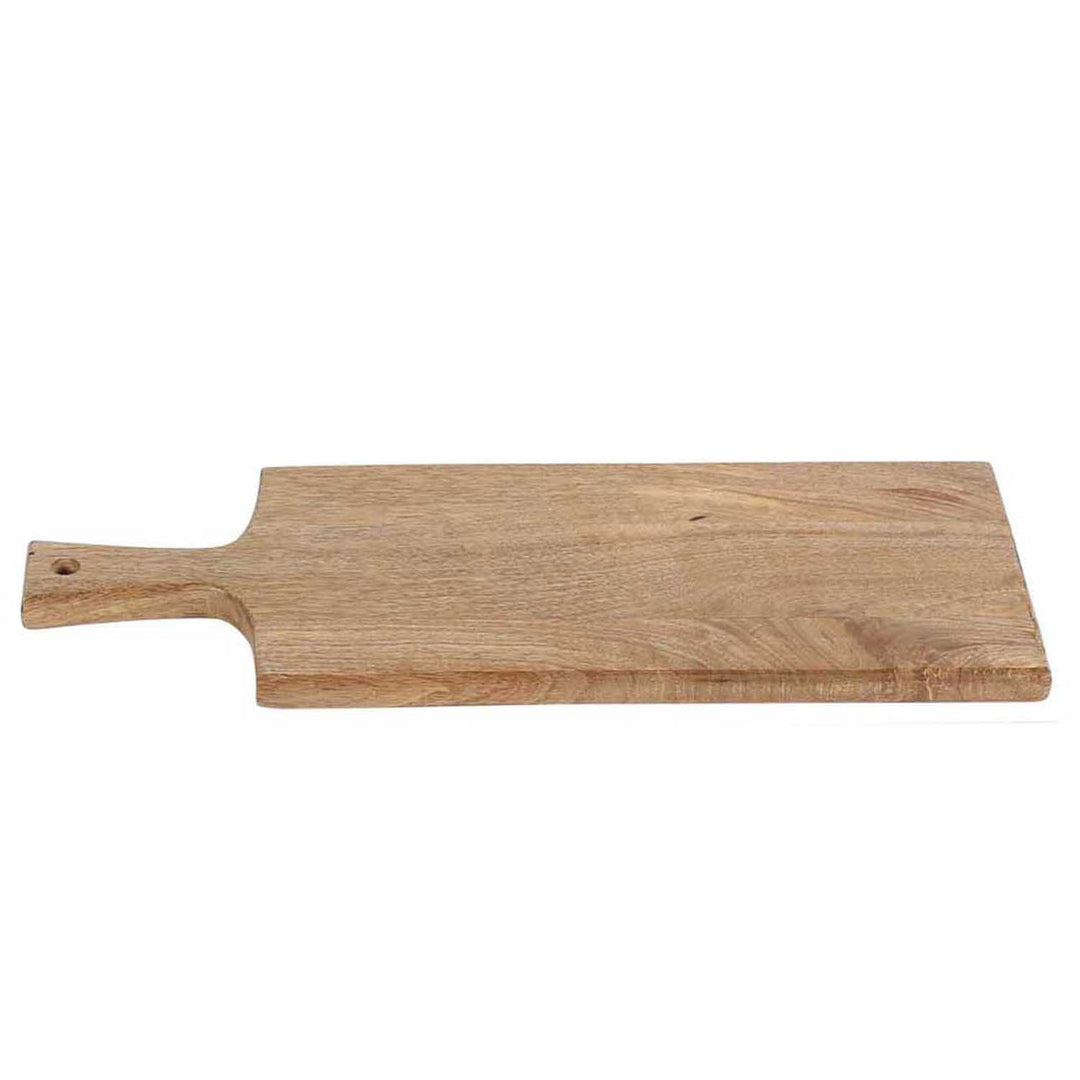 Tagliere in legno lungo 65 cm con manico