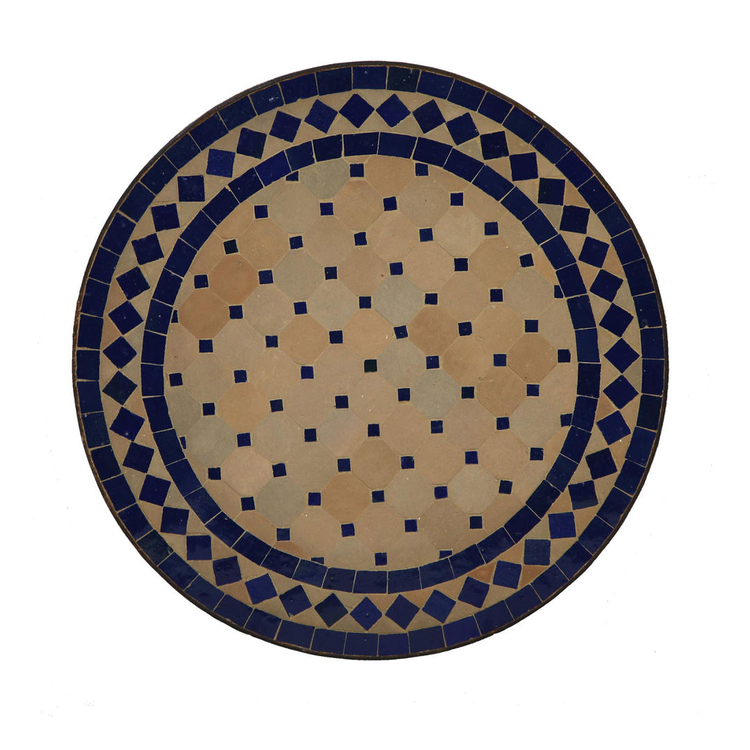 Tisch Klein mit Zellige-Mosaik 45 cm, mediterraner Pflanzentisch für Wohnzimmer oder Balkon