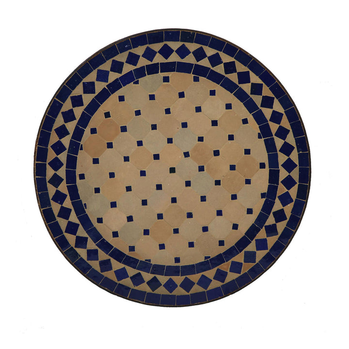 Tisch Klein mit Zellige-Mosaik 45 cm, mediterraner Pflanzentisch für Wohnzimmer oder Balkon