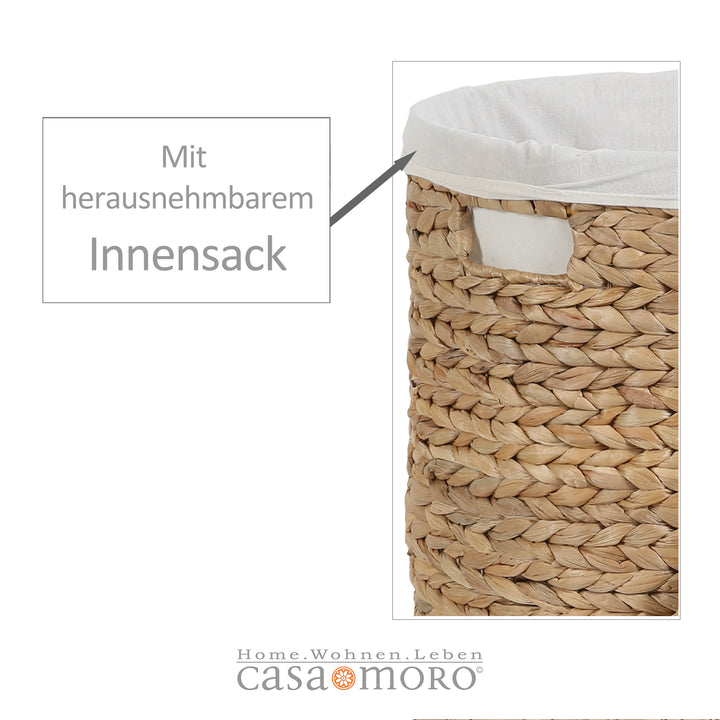 Cesto portabiancheria Zenta M con coperchio