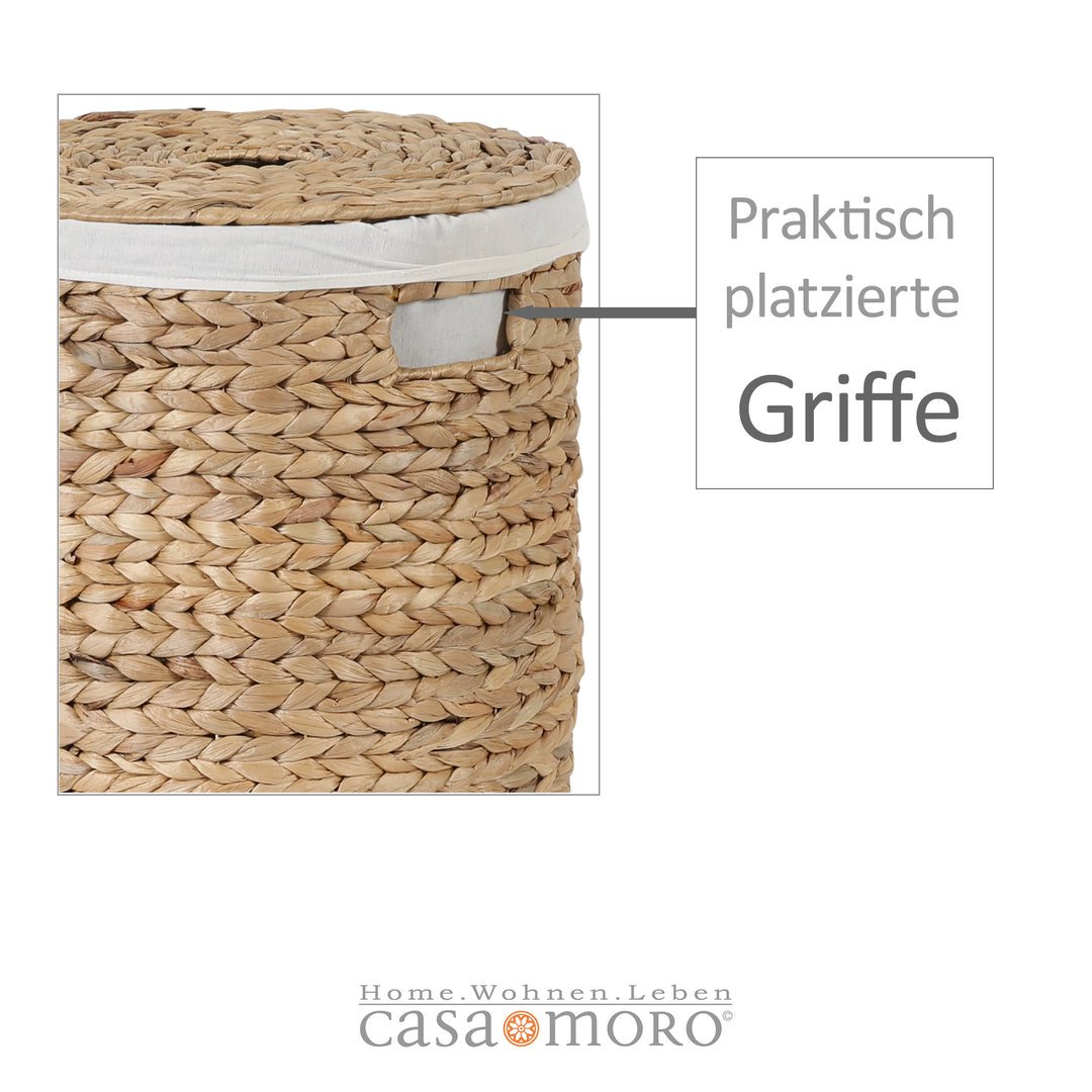 Cesto portabiancheria Zenta S con coperchio