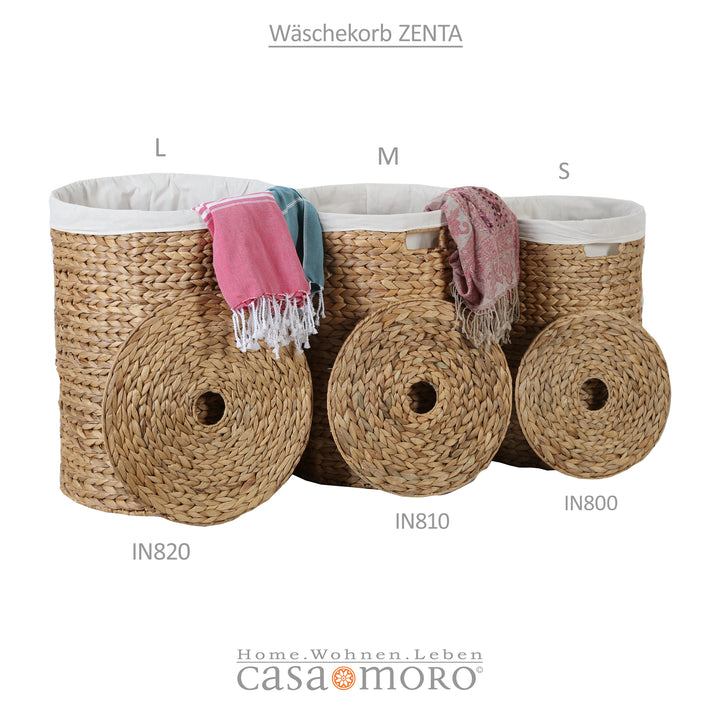 Cesto portabiancheria Zenta S con coperchio