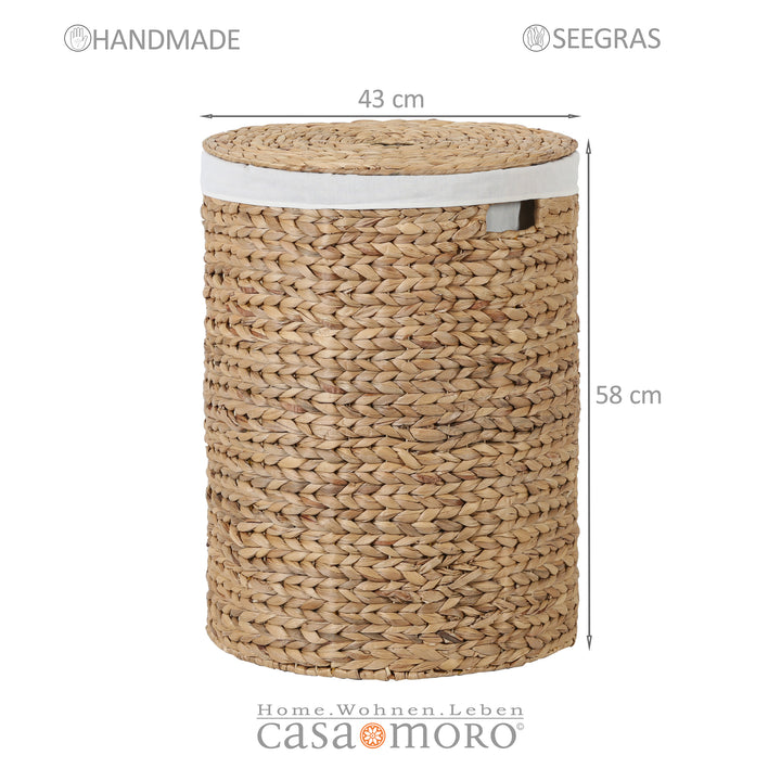 Cesto portabiancheria Zenta L con coperchio