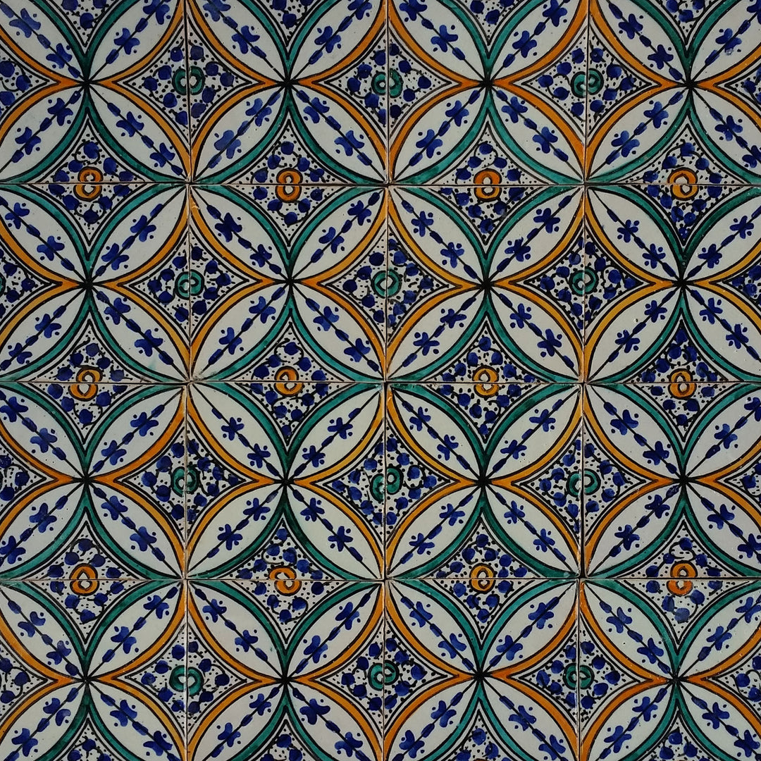Piastrella dipinta a mano - Stile ceramico mediterraneo