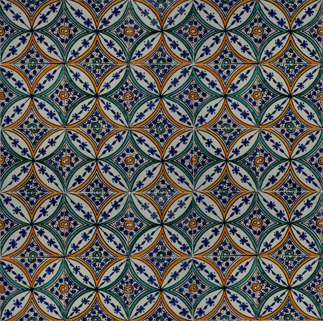 Piastrella dipinta a mano - Stile ceramico mediterraneo