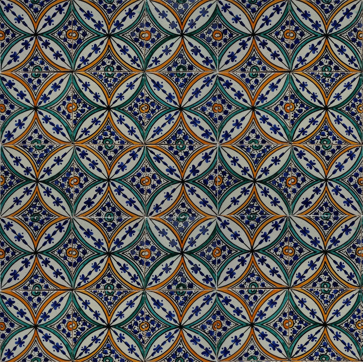 Piastrella dipinta a mano - Stile ceramico mediterraneo