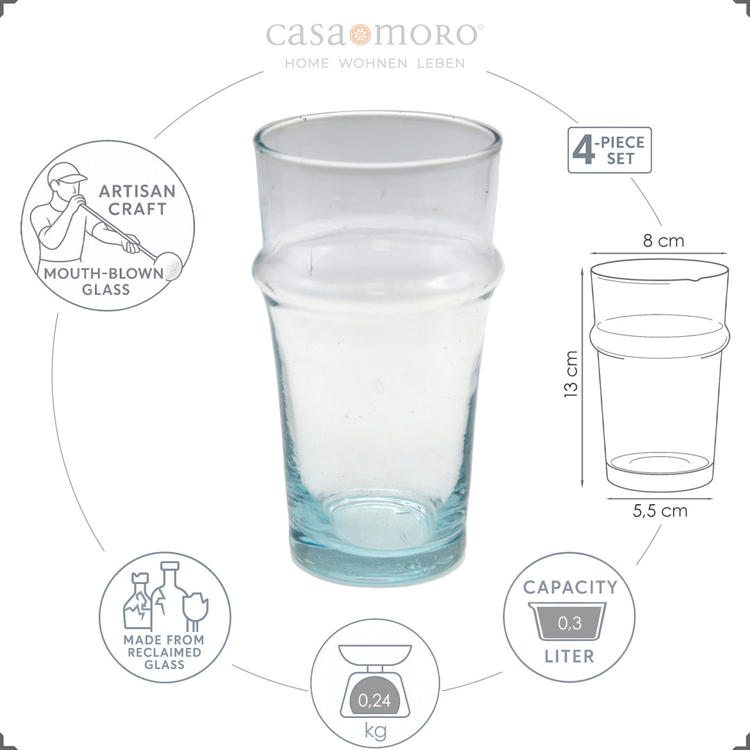 Bicchieri da cocktail realizzati a mano in un set da 4: eleganti per ogni occasione