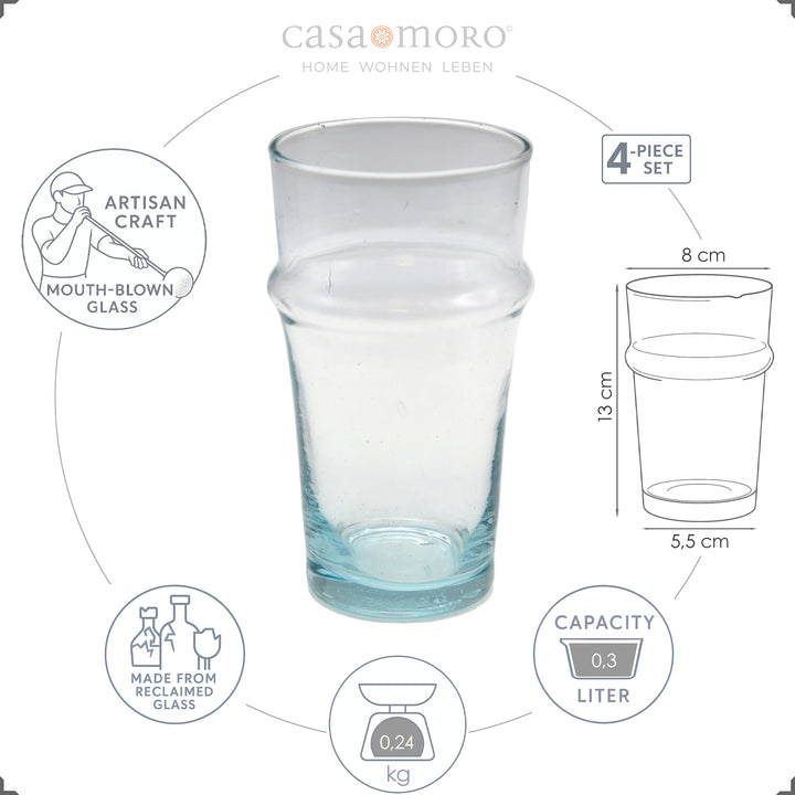 Bicchieri da cocktail realizzati a mano in un set da 4: eleganti per ogni occasione