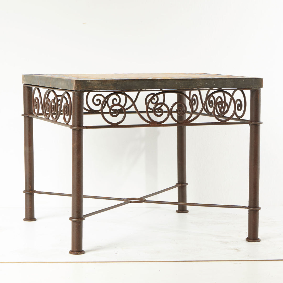 Tavolino in mosaico divano 60x60 diamante verde