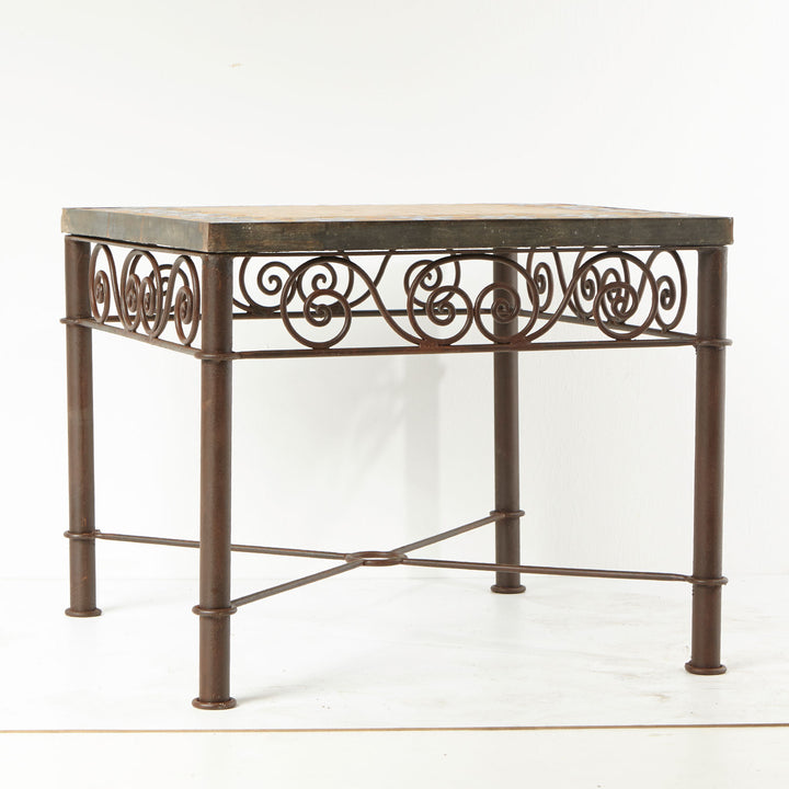 Tavolino in mosaico divano 60x60 diamante verde