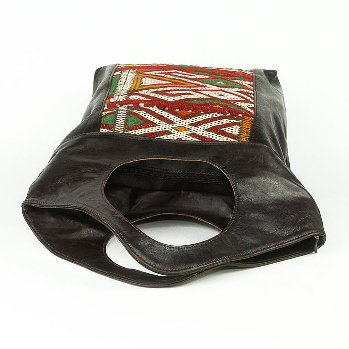 Borsa da donna in pelle con kilim