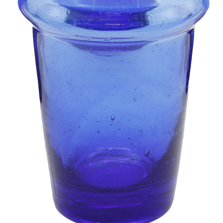 Bicchiere blu per dessert - struttura in vetro dal tocco unico e dal design tradizionale