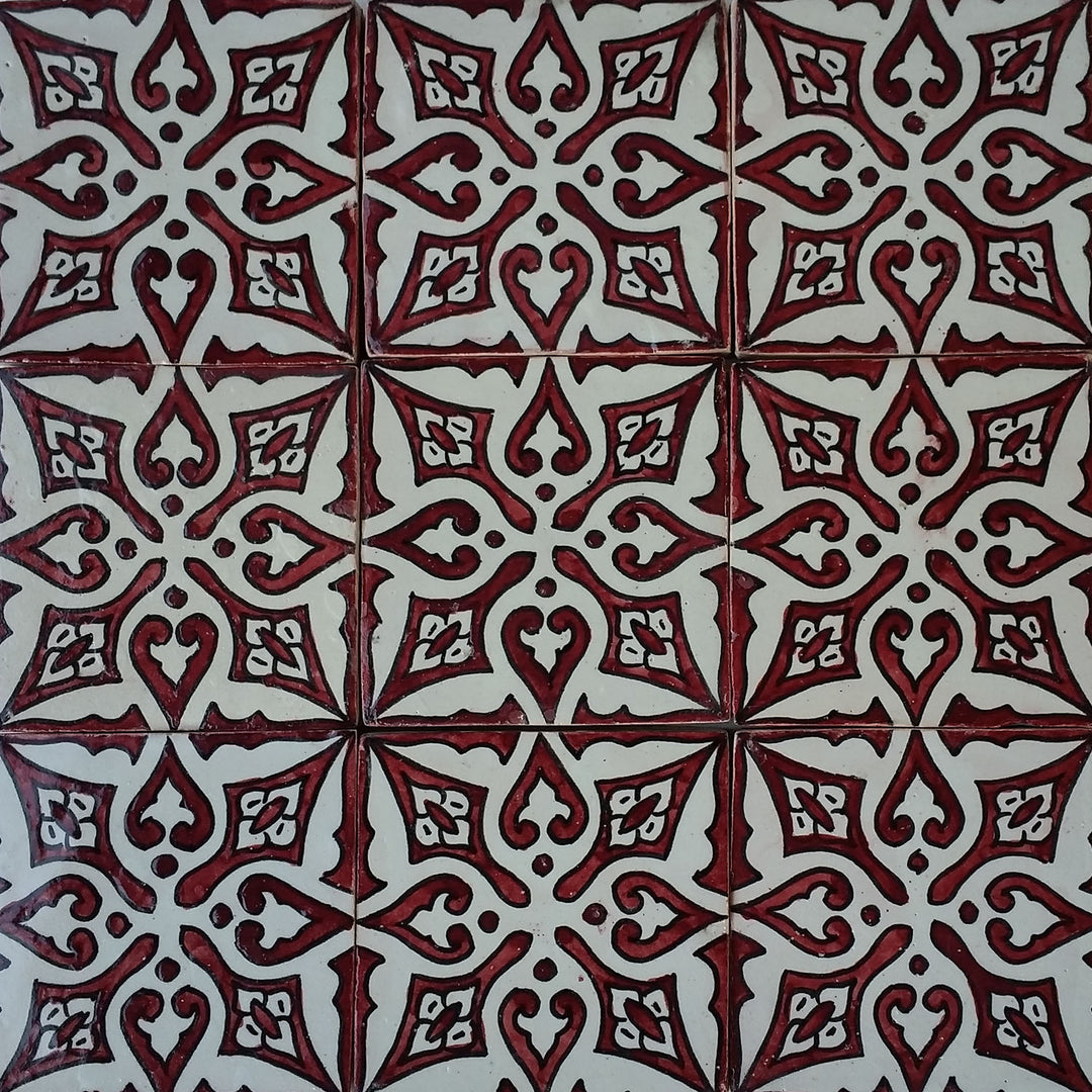 Piastrella dipinta a mano – piastrella in ceramica retrò 10x10 cm