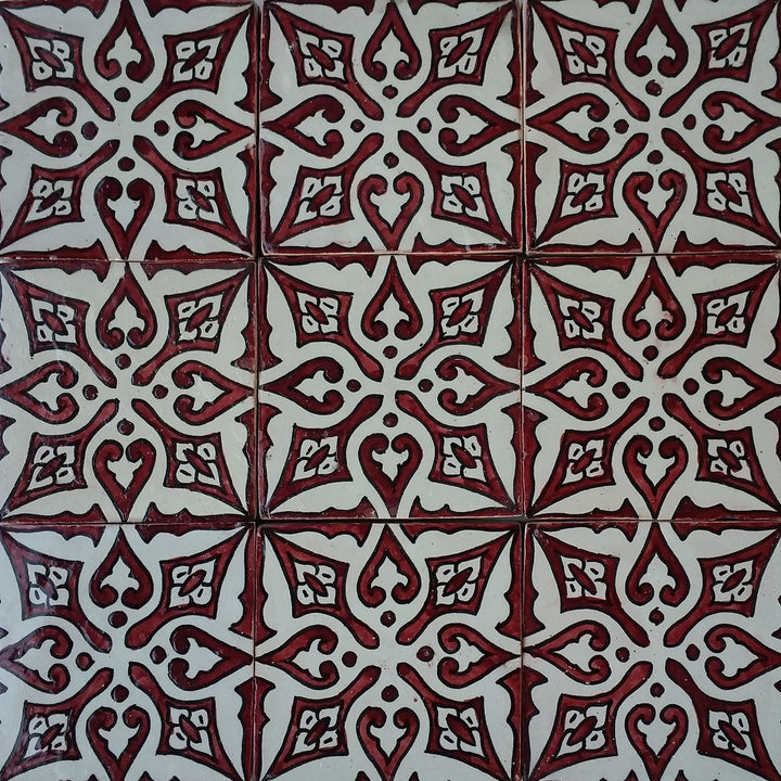 Piastrella dipinta a mano – piastrella in ceramica retrò 10x10 cm