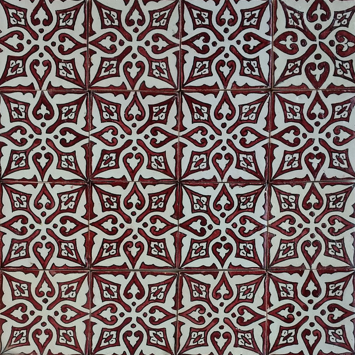 Piastrella dipinta a mano – piastrella in ceramica retrò 10x10 cm