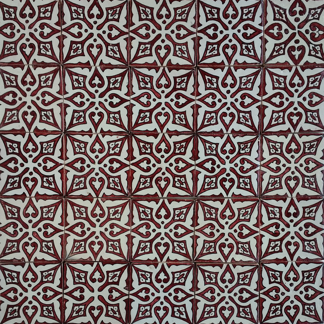 Piastrella dipinta a mano – piastrella in ceramica retrò 10x10 cm