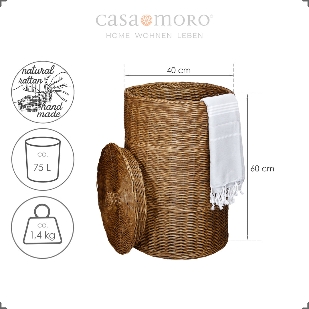 Cestino portaoggetti con coperchio – 75 l