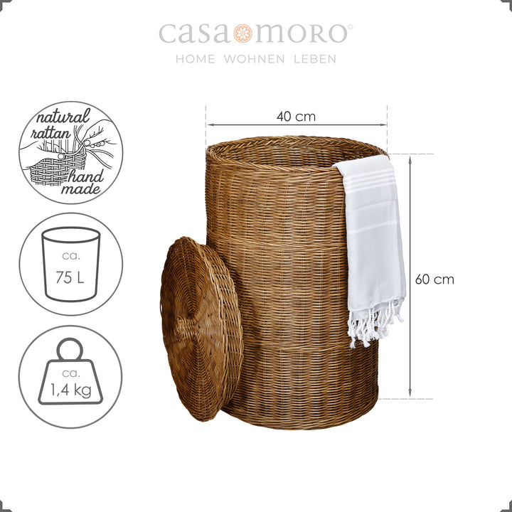 Cestino portaoggetti con coperchio – 75 l