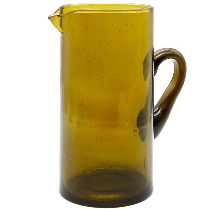 Caraffa artigianale in vetro riciclato dal volume di 1 litro