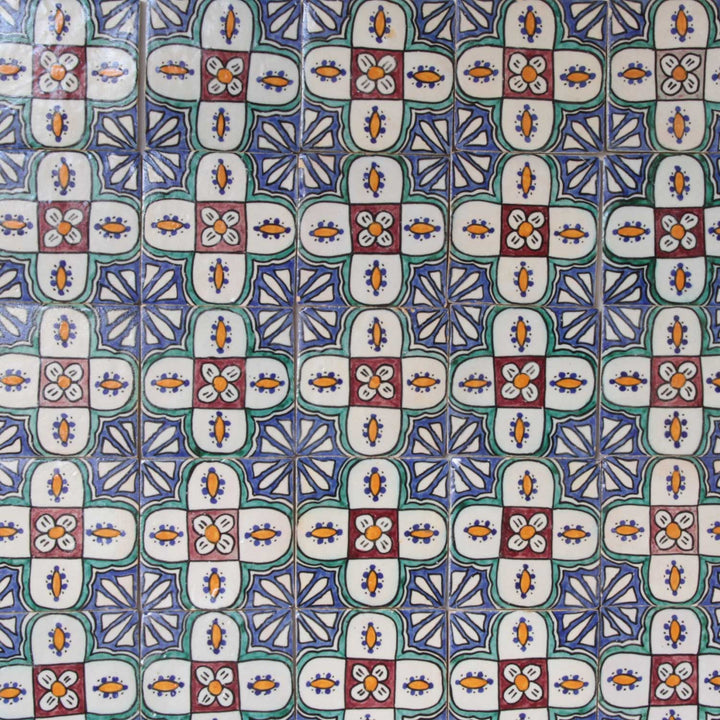 Piastrella dipinta a mano - Ceramica di ispirazione spagnola