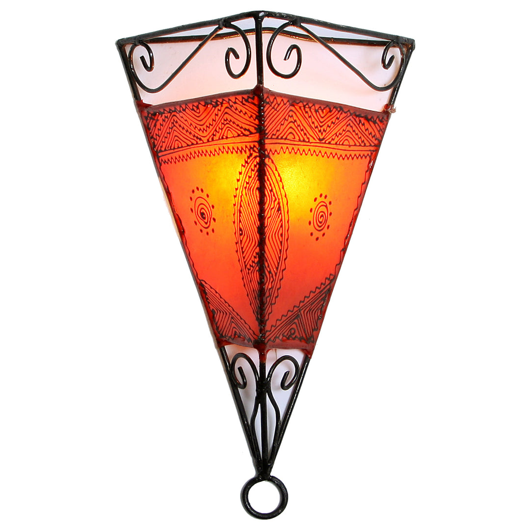 Lampada da parete in pelle Emrah Arancione