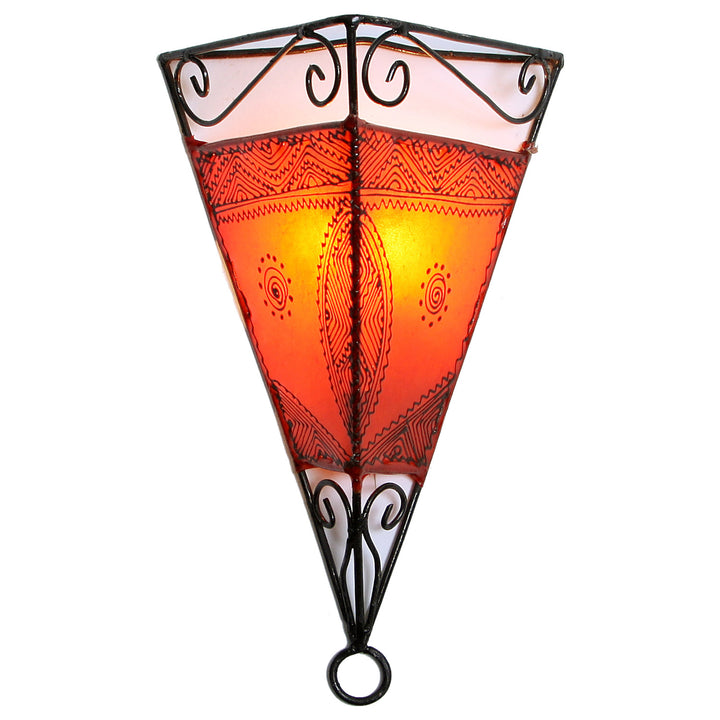 Lampada da parete in pelle Emrah Arancione